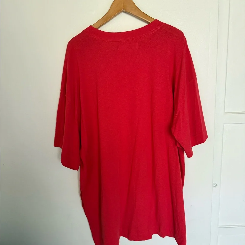 Free People Oversized Tshirt Dress - Red - Picture 6 of 6